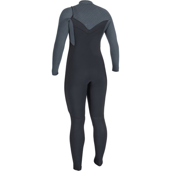 2024 O'Neill Mujer Blueprint 4/3+mm Chest Zip Neopreno 5501 - Black / Shade