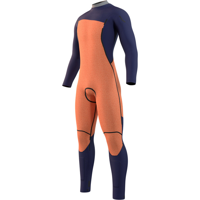 2024 Mystic Mens Marshall 4/3mm Chest Zip Wetsuit 35000.230009 - Navy / Red