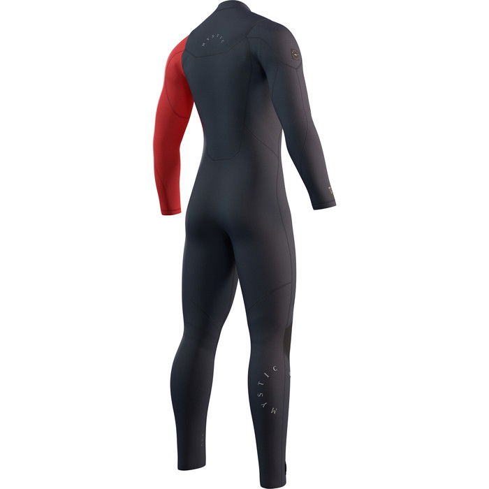 2024 Mystic Mens Marshall 5/3mm Chest Zip Wetsuit 35000.230008 - Navy / Red