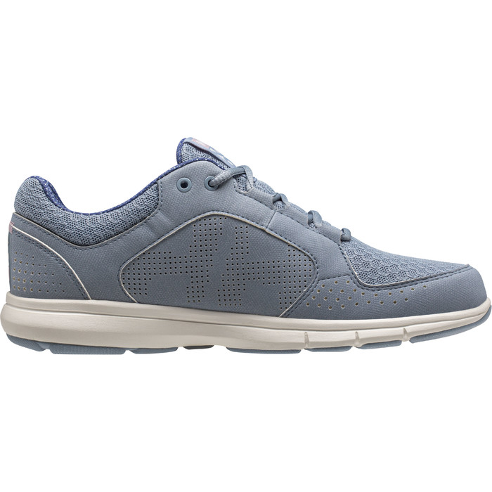 2024 Helly Hansen Ahiga V4 Para Mujer Hydropower Zapatillas 11583 - Dusty Blue / Off White