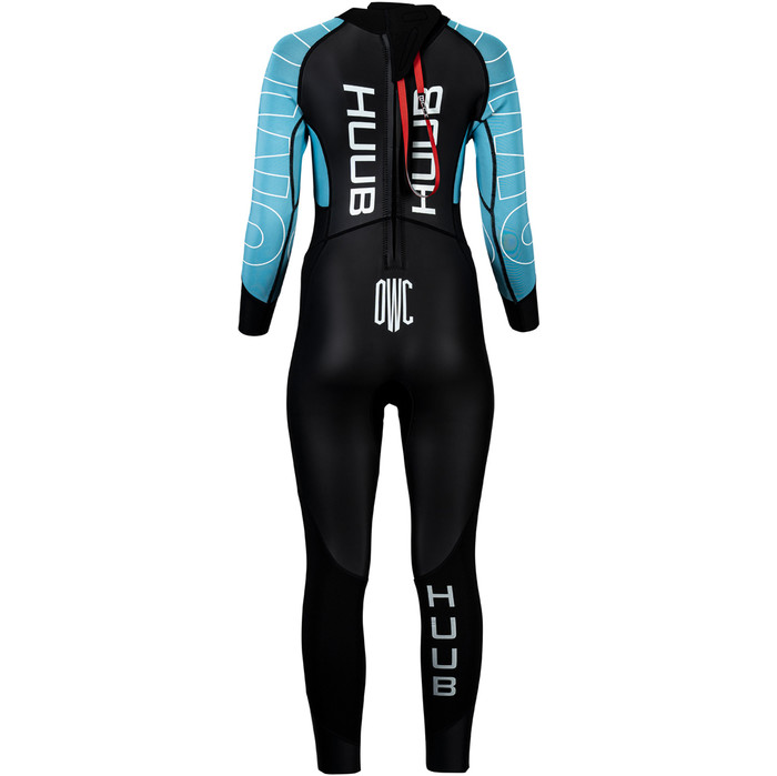 2024 Huub Mujer Open Water Collective Back Zip Swim Neopreno OWCWSB - Black / Sky Blue