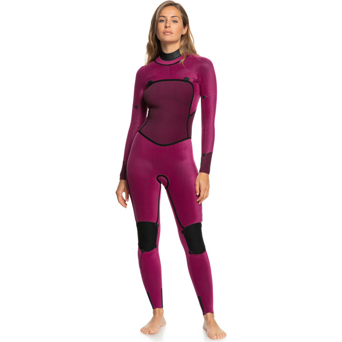 2024 Roxy Mujer Swell Series 3/2mm Chest Zip Neopreno ERJW103122 - Jet / Boy Blue