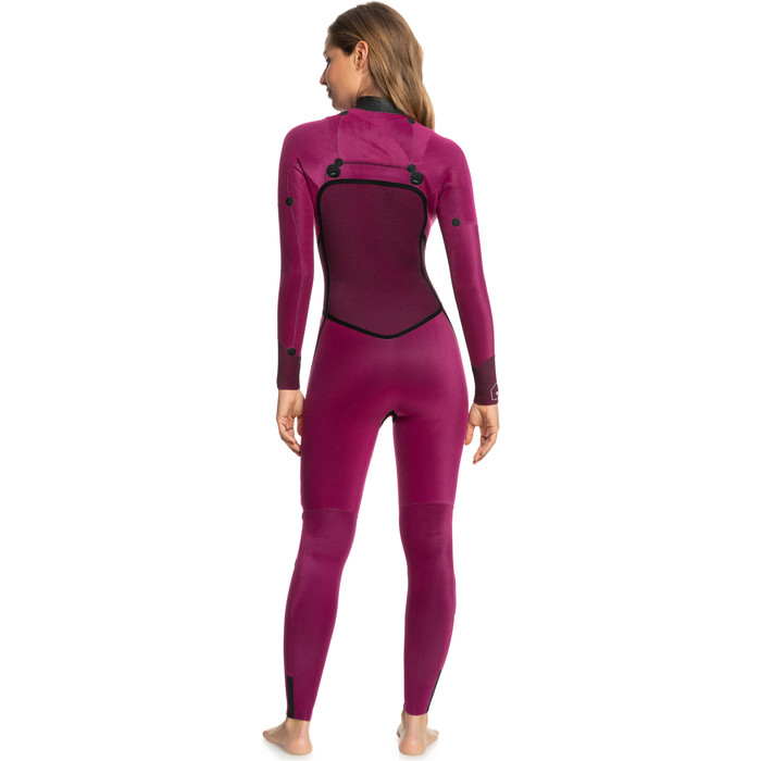 2024 Roxy Mujer Swell Series 3/2mm Chest Zip Neopreno ERJW103122 - Jet / Boy Blue