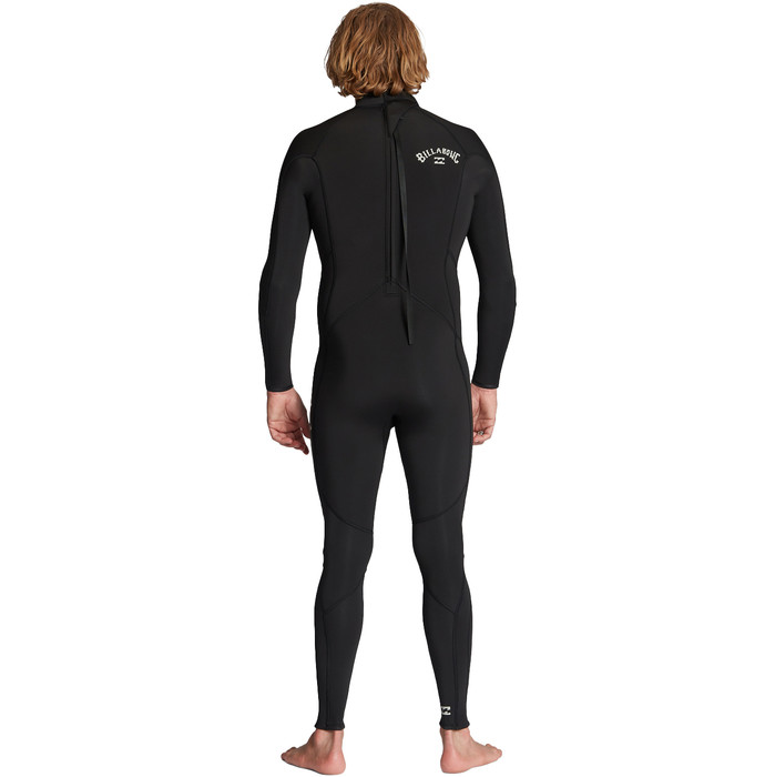 2024 Billabong Mens Absolute 3/2mm Flatlock Back Zip Wetsuit ABYW100211 - Black