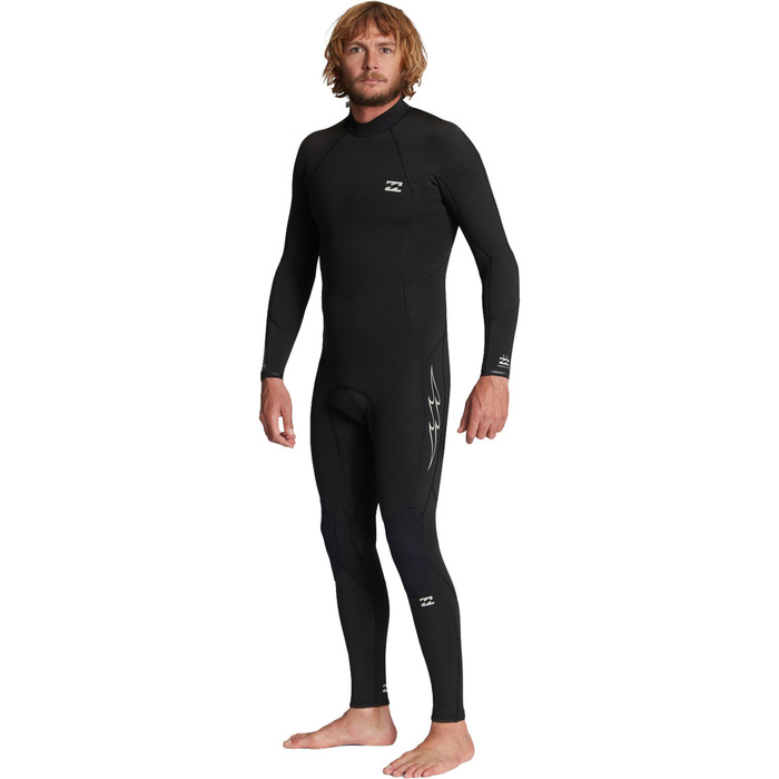 2024 Billabong Mens Absolute 3/2mm Flatlock Back Zip Wetsuit ABYW100211 - Black