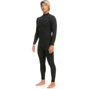 2024 Quiksilver Hombres Highline 3/2mm Chest Zip Neopreno EQYW103157 - Black