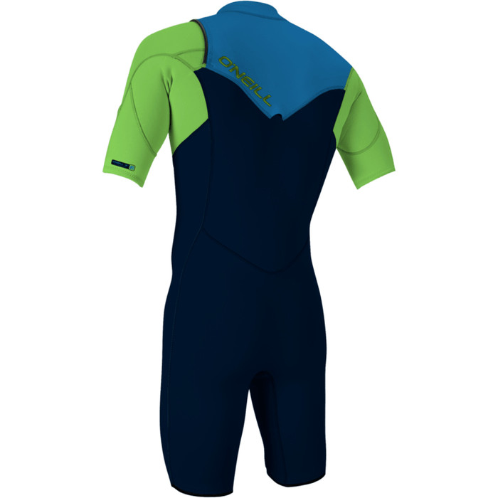 2024 O'Neill Mens Hammer 2mm Chest Zip Shorty Wetsuit 4927 - Abyss / Dayglo / Ocean