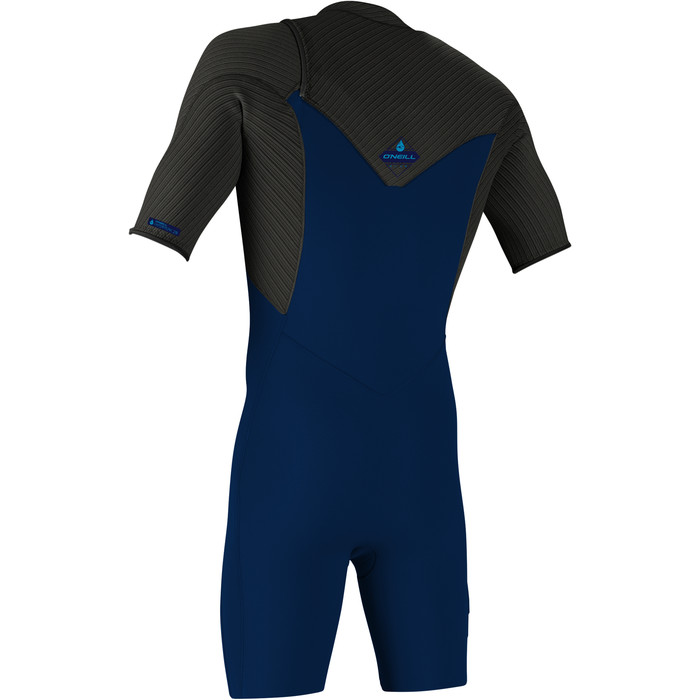 2024 O'Neill Mens Hyperfreak 2mm Chest Zip Shorty Wetsuit 5495 - Navy / Raven