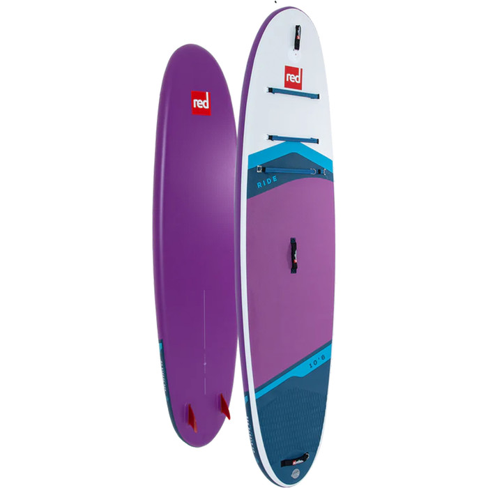 2024 Red Paddle Co 10'6 Ride Stand Up Paddle Board, Bolsa, Palas, Bomba y Correa - Paquete Hybrid Tough Purple