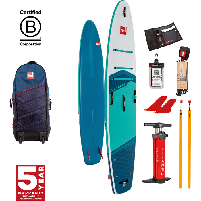 2024 Red Paddle Co 12'0'' Voyager MSL Stand Up Paddle Board, Bag & Pump Package 001-001-002-0063 - Blue