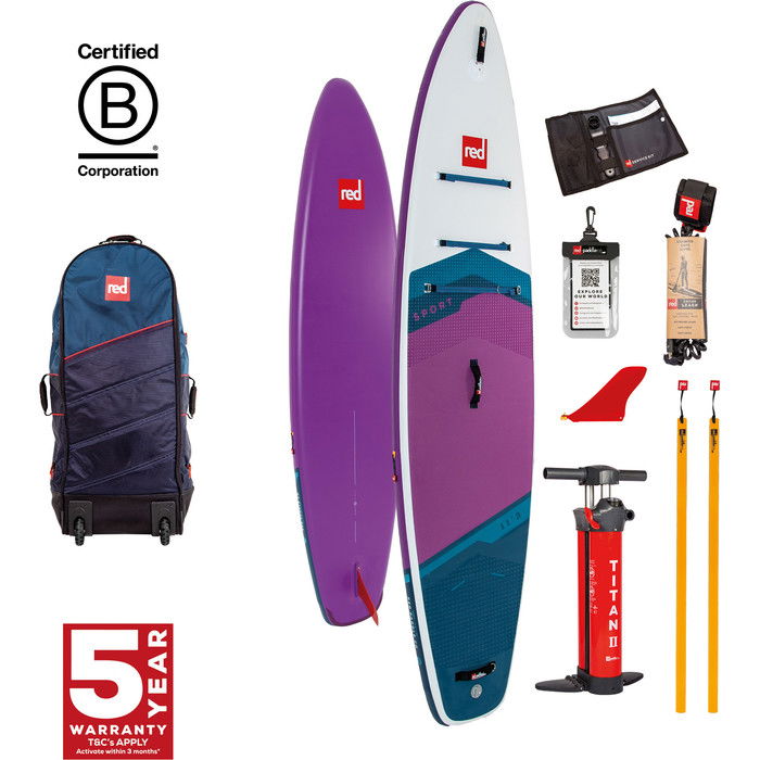 2024 Red Paddle Co 11'3'' Sport MSL Stand Up Paddle Board, Bag & Pump 001-001-002-0061 - Purple