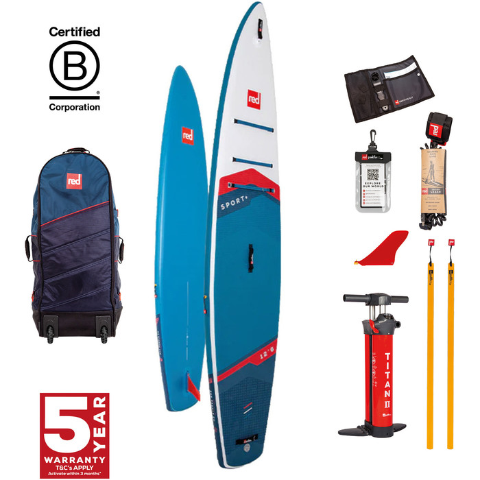 2024 Red Paddle Co 12'6'' Sport + MSL Stand Up Paddle Board , Bolsa Y Bomba 001-001-002-0070 - Blue