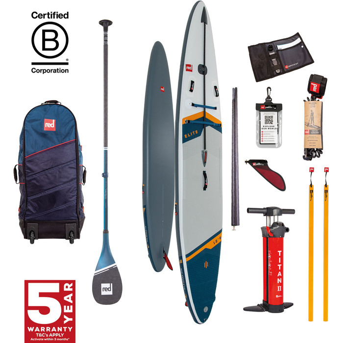 2024 Red Paddle Co 12'6'' Elite MSL Stand Up Paddle Board , Bolsa, Bomba Y Cebador Pala Ligera 001-001-003-0037 - White