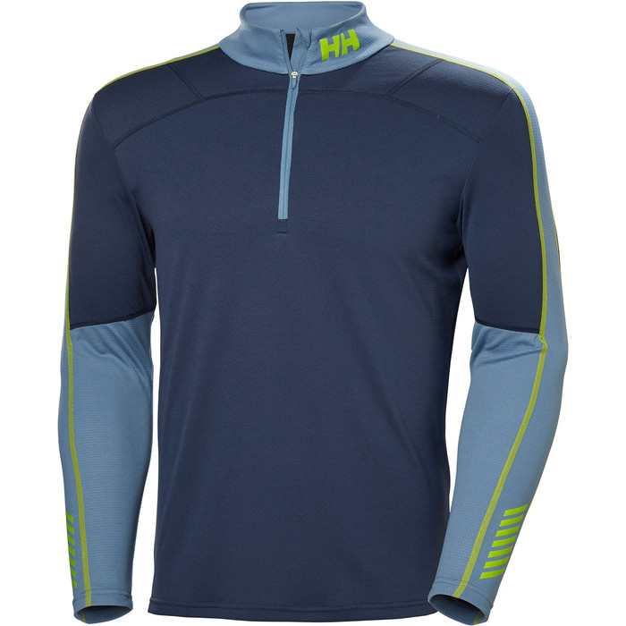 2019 Helly Hansen Mens Lifa Active 1/2 Zip Long Sleeve Base Layer Graphite Blue 48309