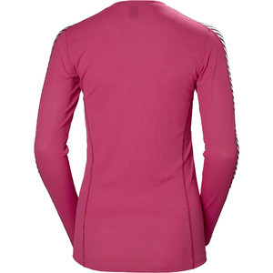 2019 Helly Hansen Womens HH Lifa L / S Crew Base Layer Dragon Fruit 48326