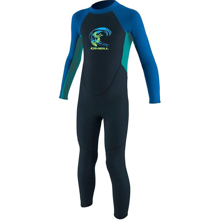 2024 O'Neill Toddler Reactor 2mm Back Zip Wetsuit 4868 - Slate / Aqua