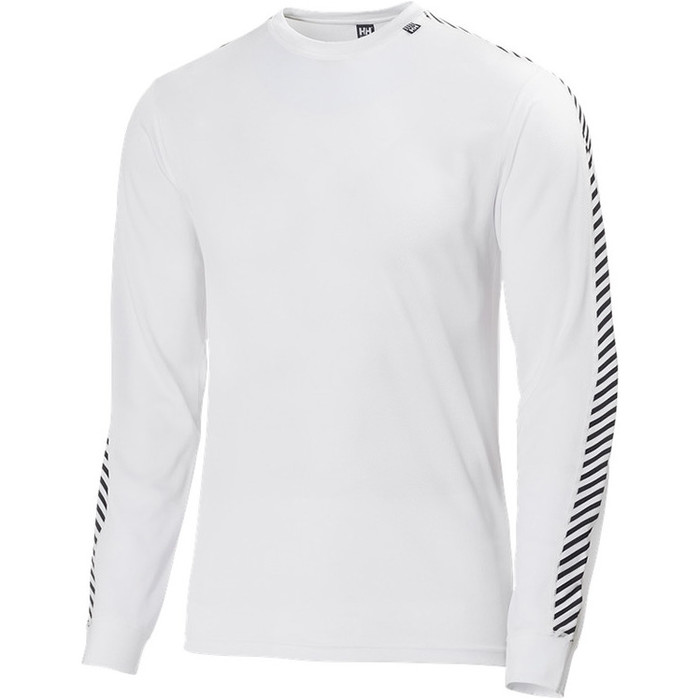 2024 Helly Hansen Lifa Rayas Crew Cuello Camiseta Interior White 48800