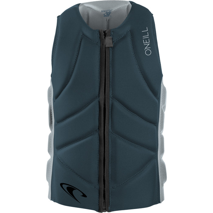 2024 O'Neill Mens Slasher Comp B Impact Vest 4917BEU - Cadet Blue / Cool Grey