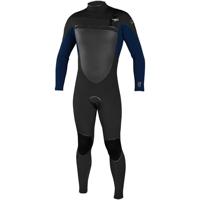 2019 O'neill Psycho Freak 4/3mm Traje De Neopreno Con Chest Zip Negro / Pizarra 4960