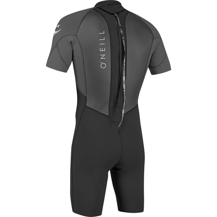 2024 O'Neill Mens Reactor II 2mm Back Zip Shorty Wetsuit 5041 - Black / Graphite