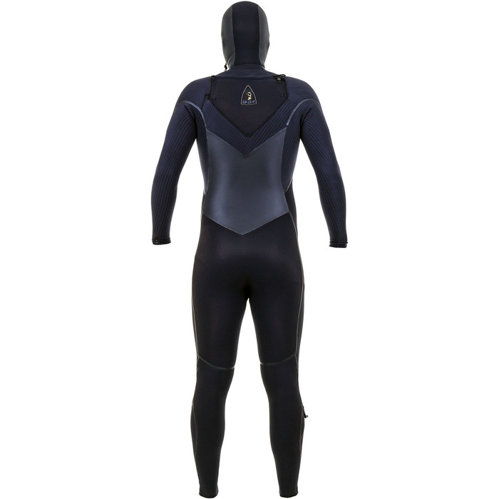 2024 O'Neill Hombres Mutant Legend 5/4mm Chest Zip Con Capucha Neopreno 5369 - Black