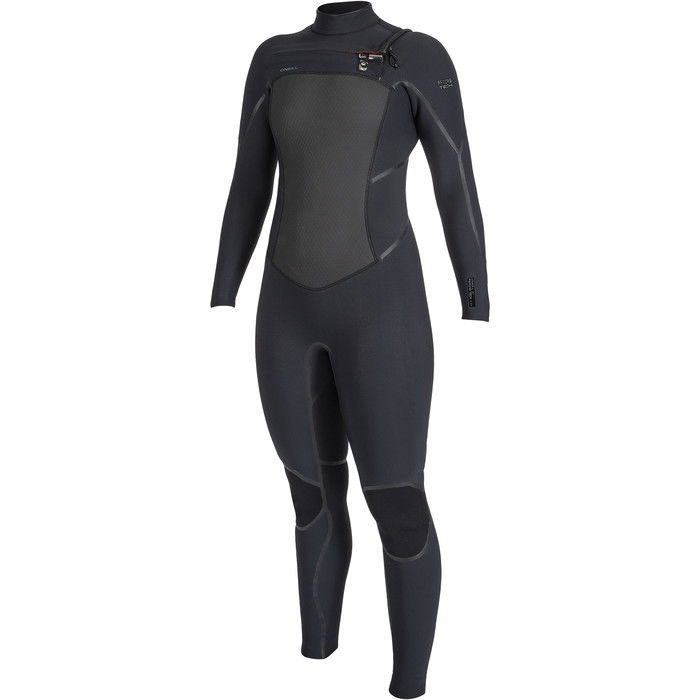 2024 O'Neill Womens Psycho Tech 5/4+mm Chest Zip Wetsuit 5547 - Black