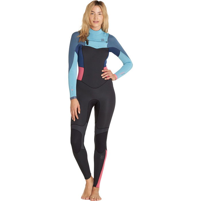 2018 Billabong Ladies 4 / 3mm Synergy Chest Zip Traje de neopreno AGAVE F44G11