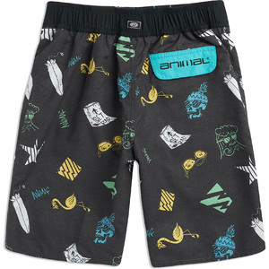 2019 Animal Junior Boys Lino Boardshorts Black CL9SQ604