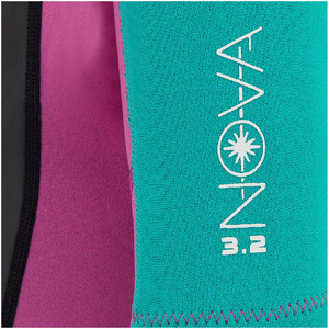 2019 Animal Junior Girls Nova 3/2mm Flatlock Shorty Wetsuit Black AW9SQ803