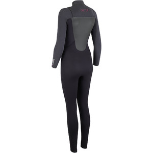 2019 Animal Womens Lava 4/3mm GBS Chest Zip Wetsuit Black AW9SQ300