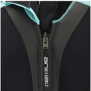 Animal Womens Nova 3/2mm Flatlock Back Zip Wetsuit Black AW8SN302 & Free Beach Towel