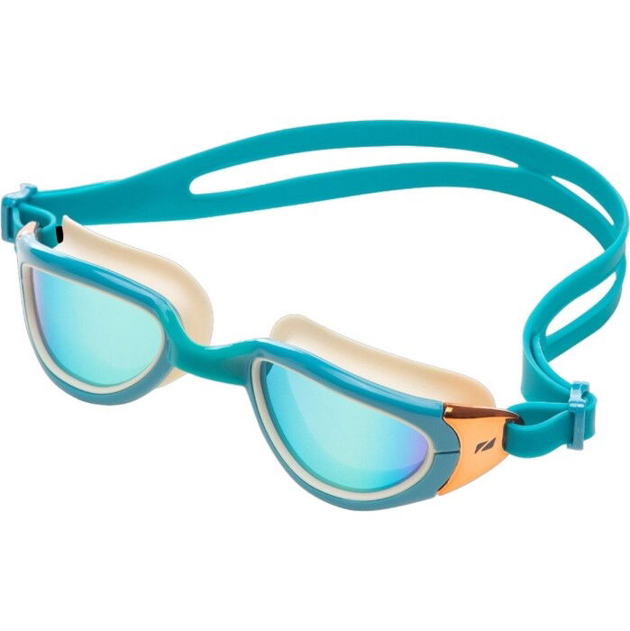 2024 Zone3 Attack Gafas de natacin SA18GO - Teal / Cream / Copper