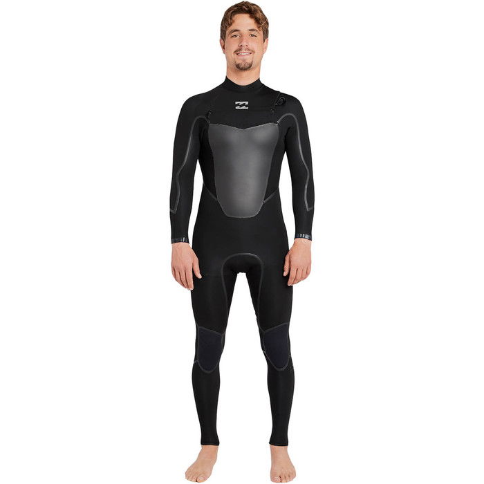 2018 Billabong Absolute X 5 / 4mm cofre vaporizador Zip traje NEGRO F45M20