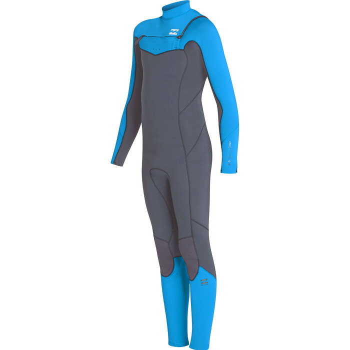 2019 Billabong Junior Boys Furnace Absolute 3/2mm Chest Zip Wetsuit Ash N43B06