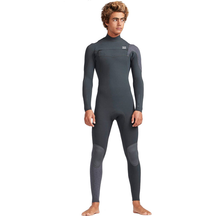 2019 Billabong Mens 4/3mm Furnace Carbon Comp Chest Zip Wetsuit Black Sands N44M01