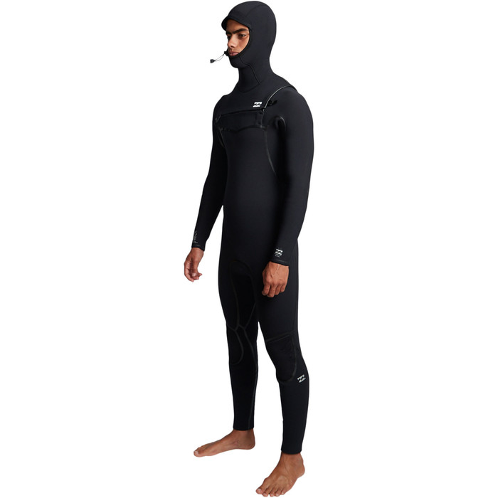 2019 Billabong Mens Furnace Carbon Ultra 7/6mm Hooded Chest Zip Wetsuit Black Q47M01