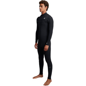 2019 Billabong Hombres Furnace Comp 4/3mm Traje De Neopreno Con Chest Zip Negro Q44m03