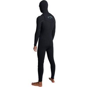 2019 Billabong Mens Furnace Comp 4/3mm Hooded Chest Zip Wetsuit Black Q44M04