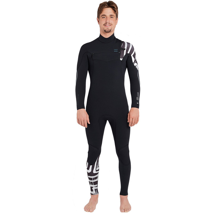 Billabong Furnace Carbon Comp 5/4mm Chest Zip Wetsuit Black Print L45M03