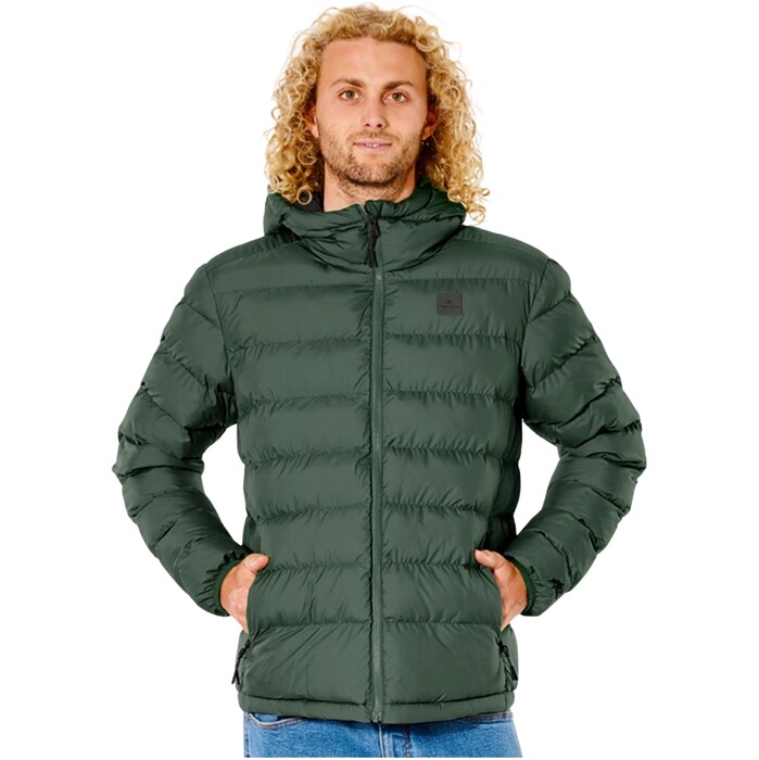 2024 Rip Curl Hombres Anti Series Elite Chaqueta Con Capucha Puff CJKDB9 - Deep Forest