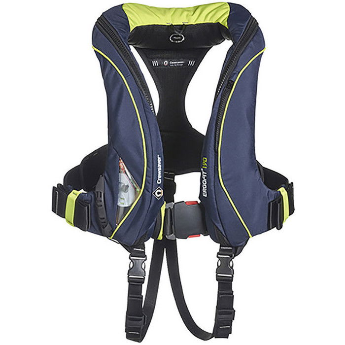 2024 Crewsaver ErgoFit+ 190N Hammar Lifejacket With Harness, Light & Hood Navy 9155NBGHP