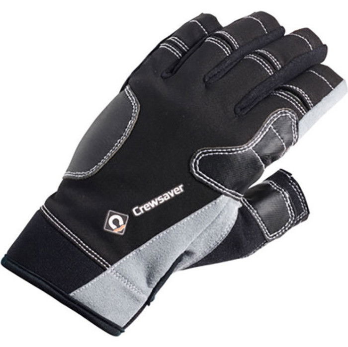 2024 Crewsaver Junior Short Finger Gloves Black 6950