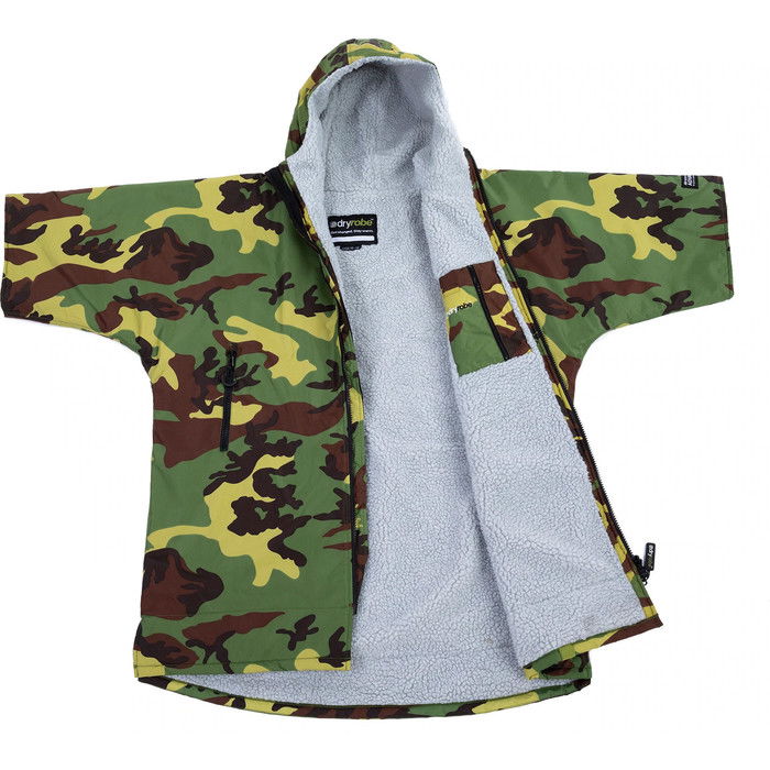 2023 Dryrobe Advance Junior Cambio De Manga Corta Robe DR100 - Camo / Grey