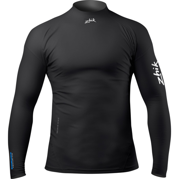 2024 Zhik Mens Eco UPF50+ Spandex Long Sleeve Rash Guard DTP-0063 - Black