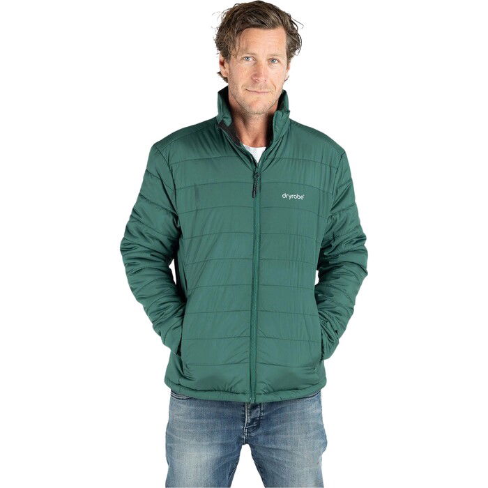 2024 Dryrobe Mens Mid Layer Jacket M100-JCKT-HG - Hunter Green