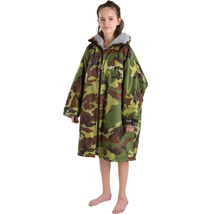 2023 Dryrobe Advance Junior Long Sleeve Changing Robe DR104 - Camo Grey