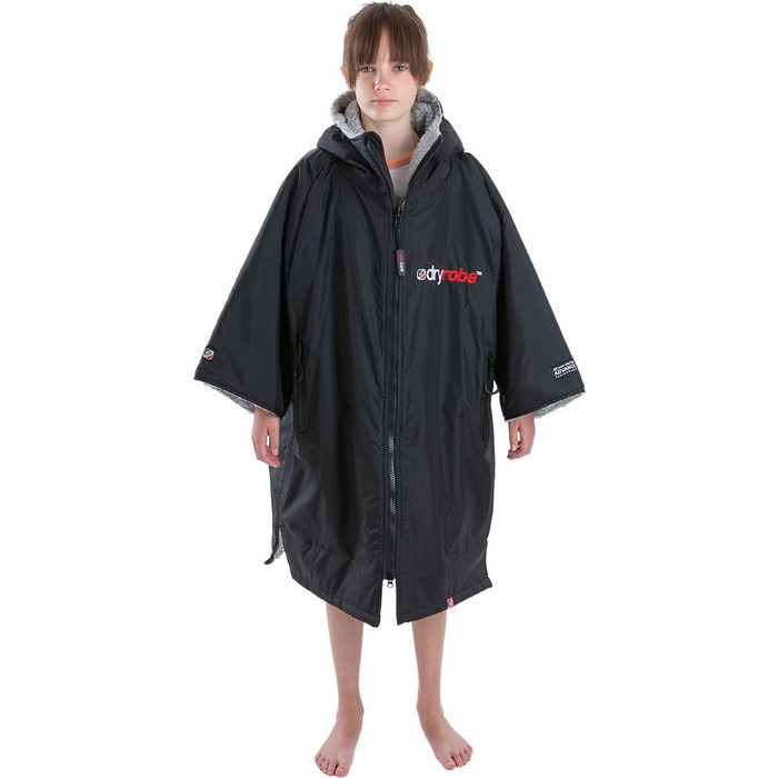 2024 Dryrobe Advance Junior Cambio De Manga Corto Robe V3 V3KSS - Black / Gris