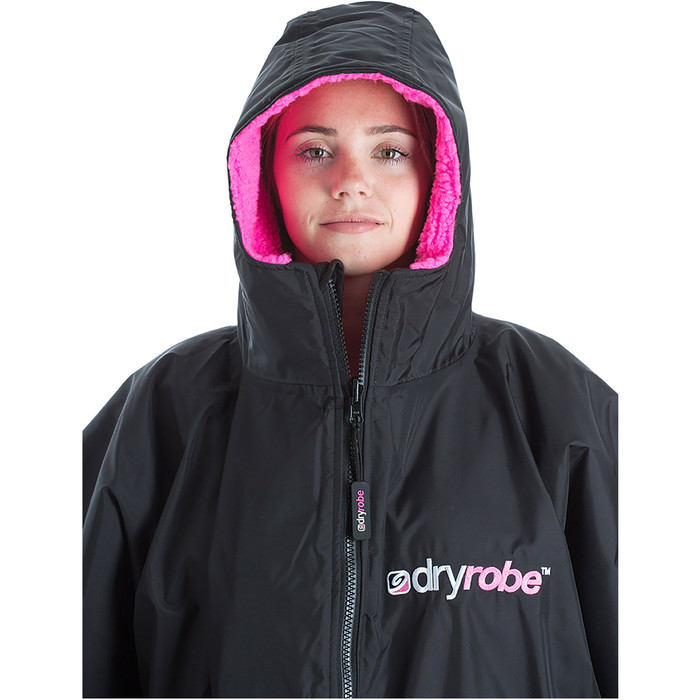 2023 Dryrobe Advance Cambio De Manga Corta Robe DR100 - Black / Rosa