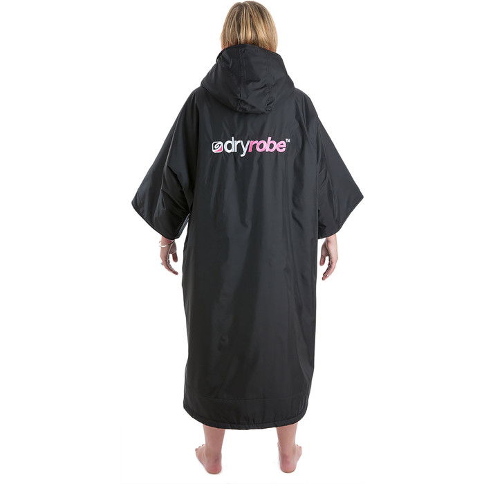 2023 Dryrobe Advance Cambio De Manga Corta Robe DR100 - Black / Rosa