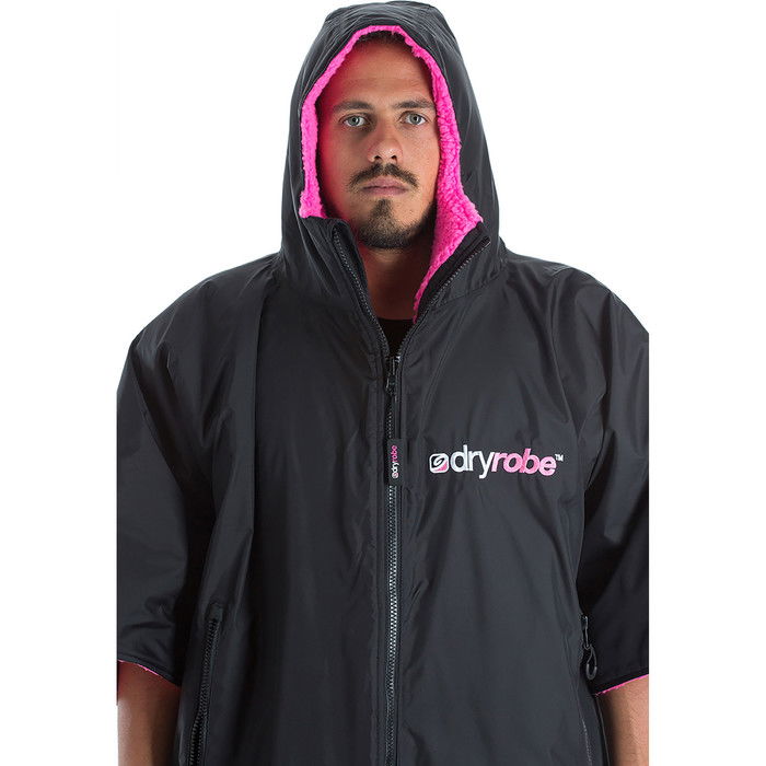 2023 Dryrobe Advance Cambio De Manga Corta Robe DR100 - Black / Rosa